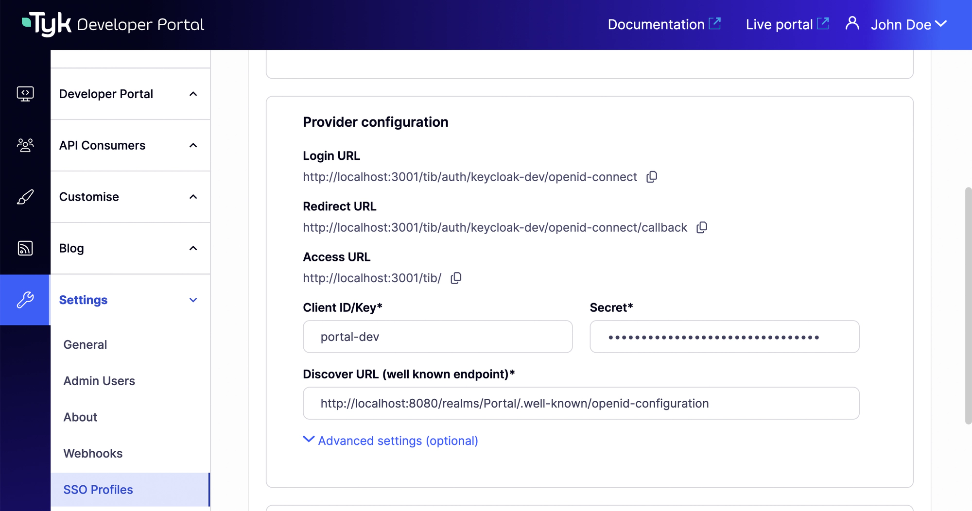 SSO Profile Details